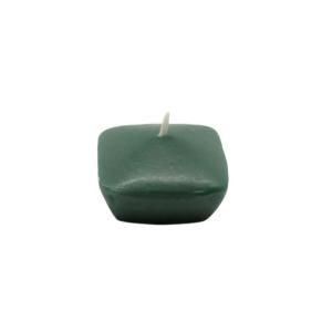 Zest Candle 1.75 in. Hunter Green Square Floating Candles (12 Box) CFZ 122