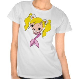 Cute Mermaid Cartoon Graphic Tee Shirts