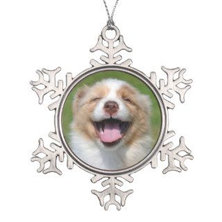 Australian Shepherd Snowflake Christmas Ornament