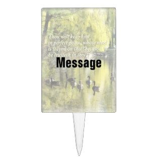 Isaiah 26 3 Thou wilt keep him in perfect peace Cake Toppers