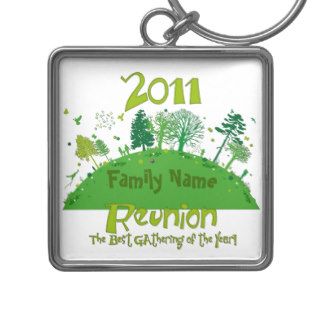 Green Living  Family Reunion Personalized Keychain