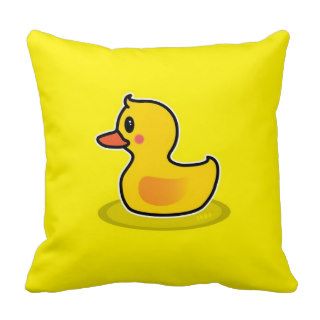 Cute Duck Swimming Cartoon Pillows