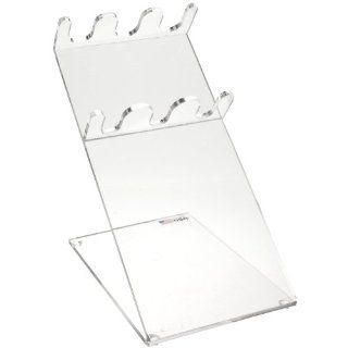 Dynalon 186674 Acrylic Pipette Rack/Pipettor Rack, 9.437" Length x 5.875" Width x 10.125" Height, 3 Place Pipette Science Lab Pipette Racks