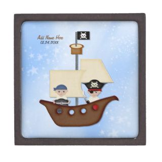 Pirate Ship Treasure Keepsake Box   Customize Premium Jewelry Boxes