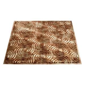 Fasade Cyclone   2 ft. x 2 ft. Bermuda Bronze Glue up Ceiling Tile G72 17