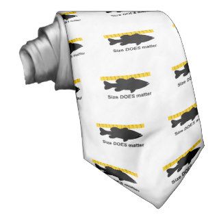 "Size Does Matter"   Funny bass fishing Tie