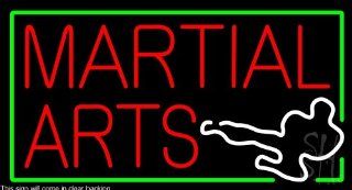 Martial Arts Clear Backing Neon Sign 20" Tall x 37" Wide  Business And Store Signs 