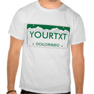 Colorado License Plate Tshirts