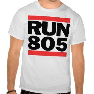RUN 805 California area code t shirt