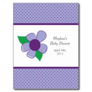 Pretty flower  baby shower advice cards post cards