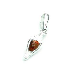 SilverAmber Lovely 925 Sterling Silver & Baltic Amber Designer Pendant 457 Jewelry