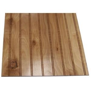 32 sq. ft. Finished Birch Paneling with 1 1/2 in. Round Bead 8203610