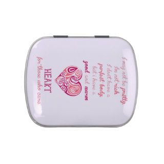 Good warm heart quote pink tribal tattoo girly jelly belly tin