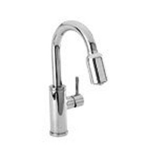 Newport Brass 99P East Linear Single Handle Single Hole Kitchen Faucet with Pull Out Spray and a M, Stainless Steel   Touch On Kitchen Sink Faucets  