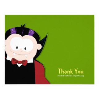Cute Cartoon Vampire Flat Thank You Card