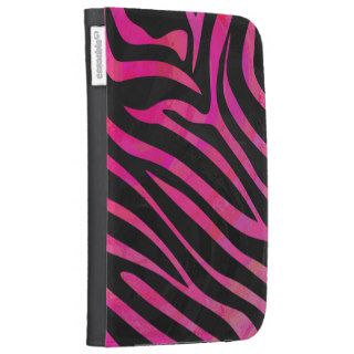 Zebra Black and Hot Pink Print Kindle 3G Covers