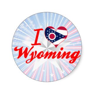 I Love Wyoming, Ohio Round Stickers