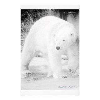 Save Our Planet  polar bear stationary Custom Stationery