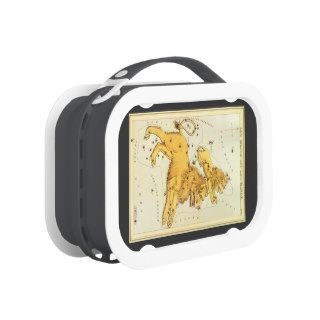 Vintage Astrology Leo Lion Constellation Zodiac Lunch Box