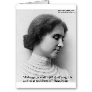 Helen Keller "Obstacles" Wisdom Quote Gifts & Card