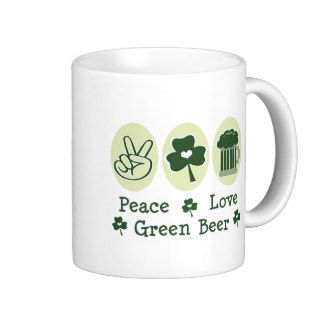 Peace Love Green Beer Mug