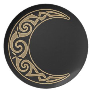 Celtic Crescent Moon Party Plate