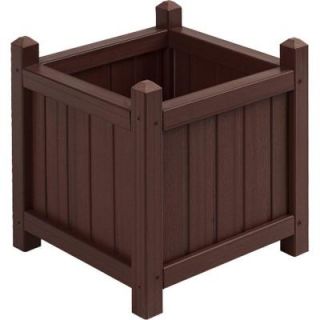 Cal Designs 16 in. All Weather Composite Crown Planter Smoke WOOD189 CSS H WOOD PLANTER BOX