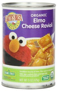 Earth's Best Organic Elmo Cheese Ravioli, 15 Ounce Cans (Pack of 12)  Baby Food Dinners  Grocery & Gourmet Food
