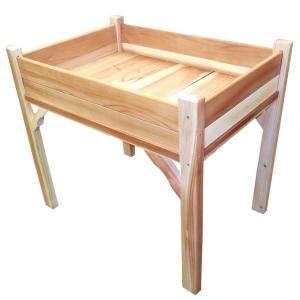 36 in. W x 24 in. D x 32 in. H Rectangle Wood Raised Garden Bed 52370