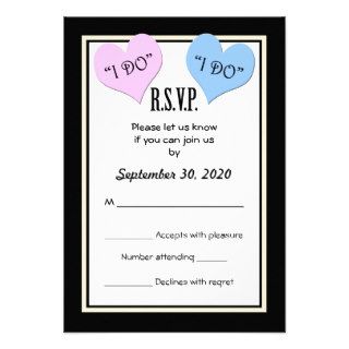RSVP I DO Wedding Invitation Card