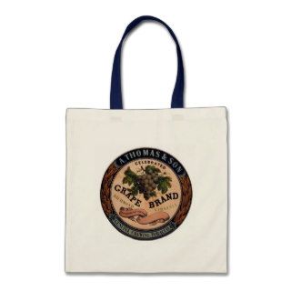 grape brand  chewing tobacco grocery/tote bag