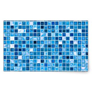 Shades Of Blue 'Watery' Mosaic Tiles Pattern Stickers