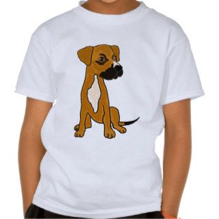 XX  Boxer Mix Rescue Dog Puppy Cartoon T shirt