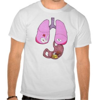 Cute lungs and stomach tshirt