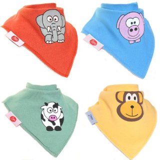 Zippy Fun Bandana Bibs for Babies and Toddlers (Animal Fun) (Pack of 4)  Baby