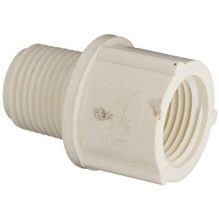 Spears 446 Series PVC Pipe Fitting, Adapter, Schedule 40, 3/8" NPT Male x 3/8" NPT Female Industrial Pipe Fittings