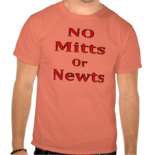 Anti Newt Gingrich Mitt Romney red T Shirt