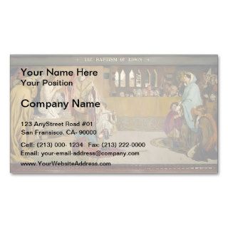 Ford Brown Cartoon for the Baptism of Edwin Business Card Template