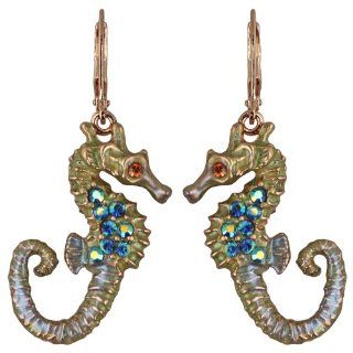 Kirks Folly Rip Tide's Ride Seahorse Leverback Earrings (Goldtone) Jewelry