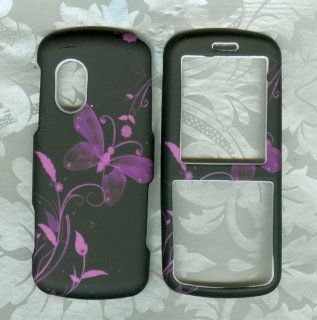 Black Purple Butterfly Samsung T459 459 Gravity Snap on Case Phone Cover Cell Phones & Accessories