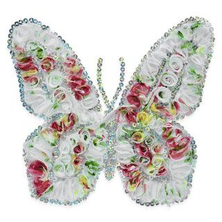 Rolled Fabric Butterfly Applique Multiple Colors
