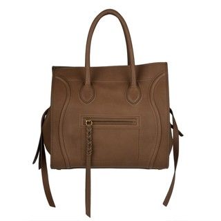Celine Small Square Brown Luggage Tote Celine Designer Handbags