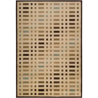 Meticulously Woven Contemporary Free form Beige Geometric Square Rug (7'9 x 11'2) Surya 7x9   10x14 Rugs