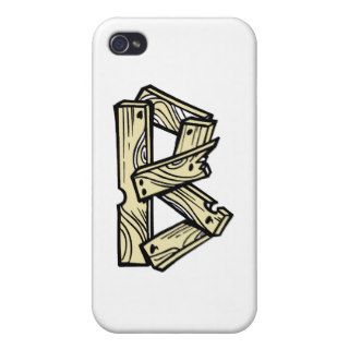 wooden letter B iPhone 4 Covers