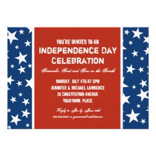 The Red, White and Blue July 4th Party Invitation