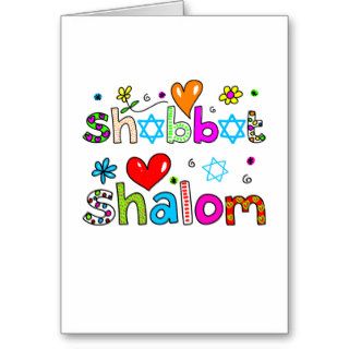 Shabbat, Shalom Greeting Cards