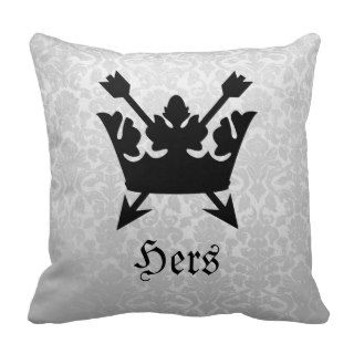 His & Hers Crowned Custom Pillow