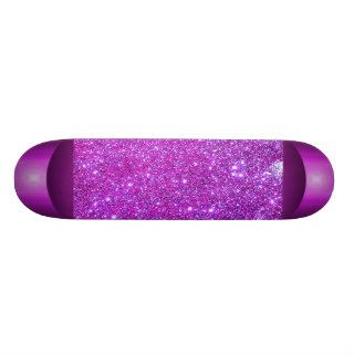 Extreme Skateboard Optical Illusion Purple Glitter