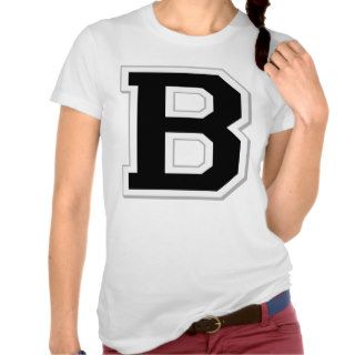 Spell it Out Initial Letter B Black Women's Tee