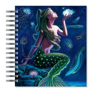 ECOeverywhere Bioluminescent Mermaid Picture Photo Album, 18 Pages, Holds 72 Photos, 7.75 x 8.75 Inches, Multicolored (PA11654)